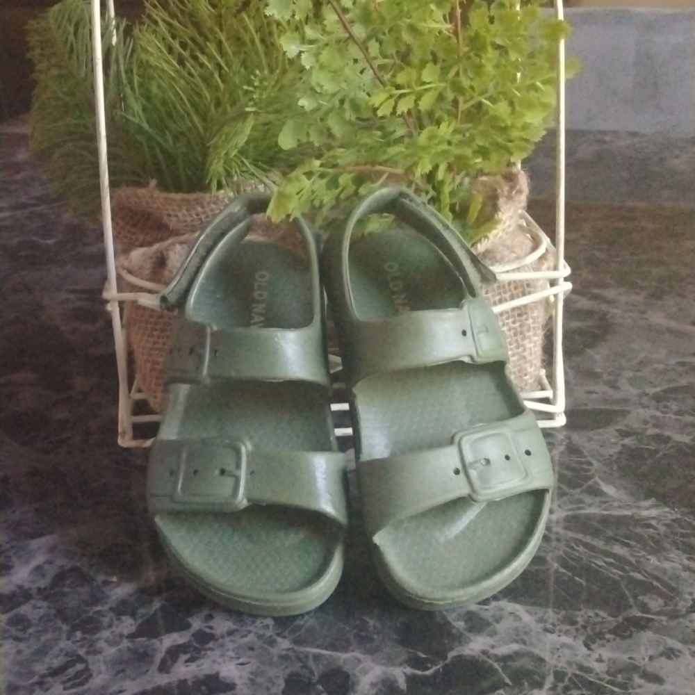 Olive green sandals